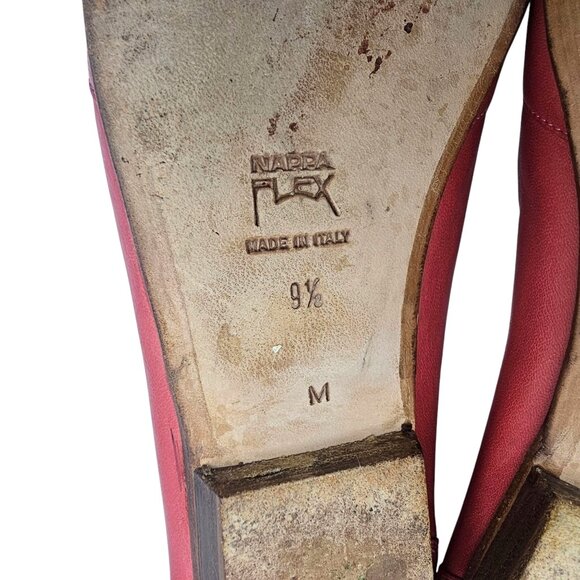 Bally Pink Leather Slip-On Loafer Flats Size 9.5 Made in Italy - Picture 9 of 14